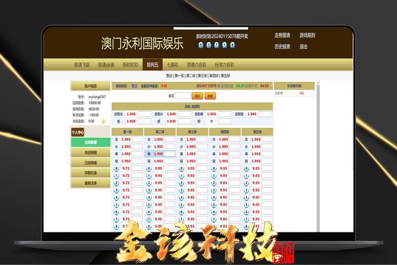 天恒二开信用盘系统源码+六合彩+排列5+七星彩+现金盘口-金该源码网