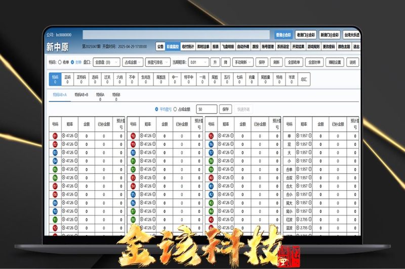 新中原四合一六合彩源码/信用盘源码/信用盘搭建/线下信用盘模式/新澳门六合彩/台湾大乐透信用盘-金该源码网
