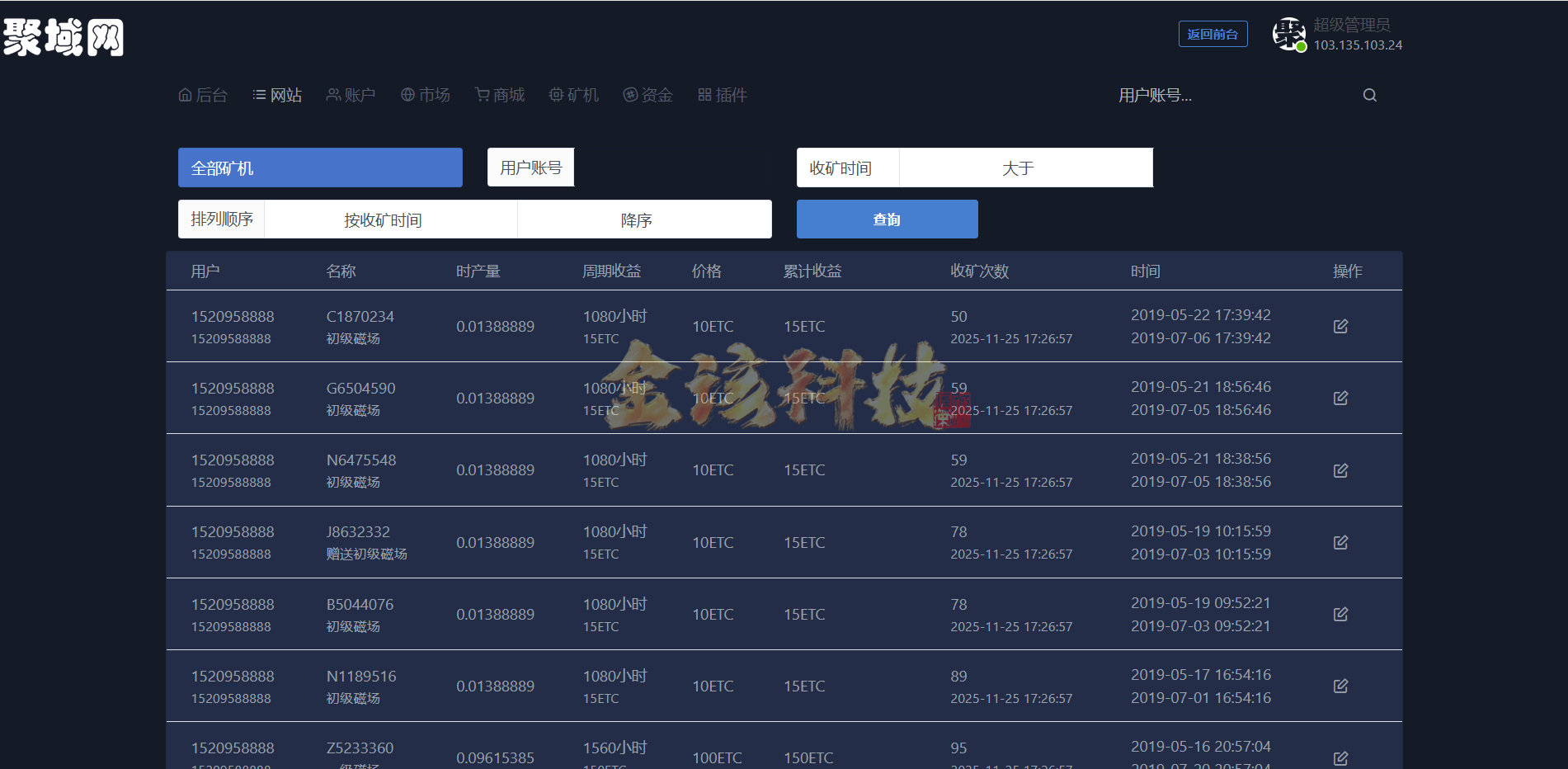 图片[29]-ETC合约挖矿生态圈区块链系统/全开源/项目众筹/区块链源码/矿机转让/点对点交易+商城+云矿机系统/挖矿源码/自动收矿机制-金该源码网