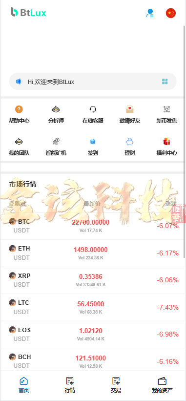 图片[1]-运营版Btlux交易所源码/多语言交易所源码/币币秒合约/锁仓质押/IEO认购/智能矿机/完整机器人/前端vue后端PHP-金该源码网